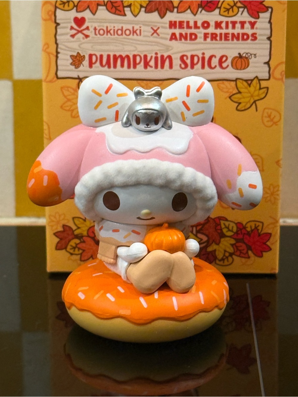 tokidoki Pumpkin Spice My Melody Pink & Orange Collectible Figurine